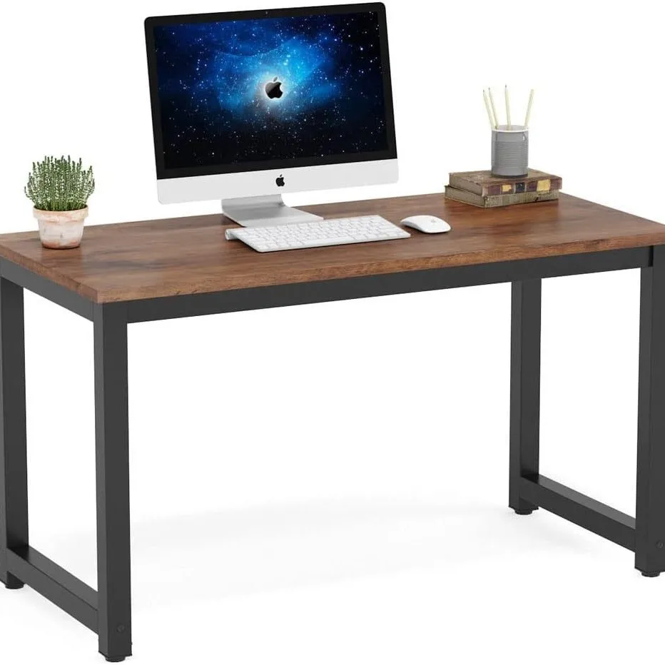 

Brown Computer Desk, Large Desk Computer Desk Study Desk Workstation for home office