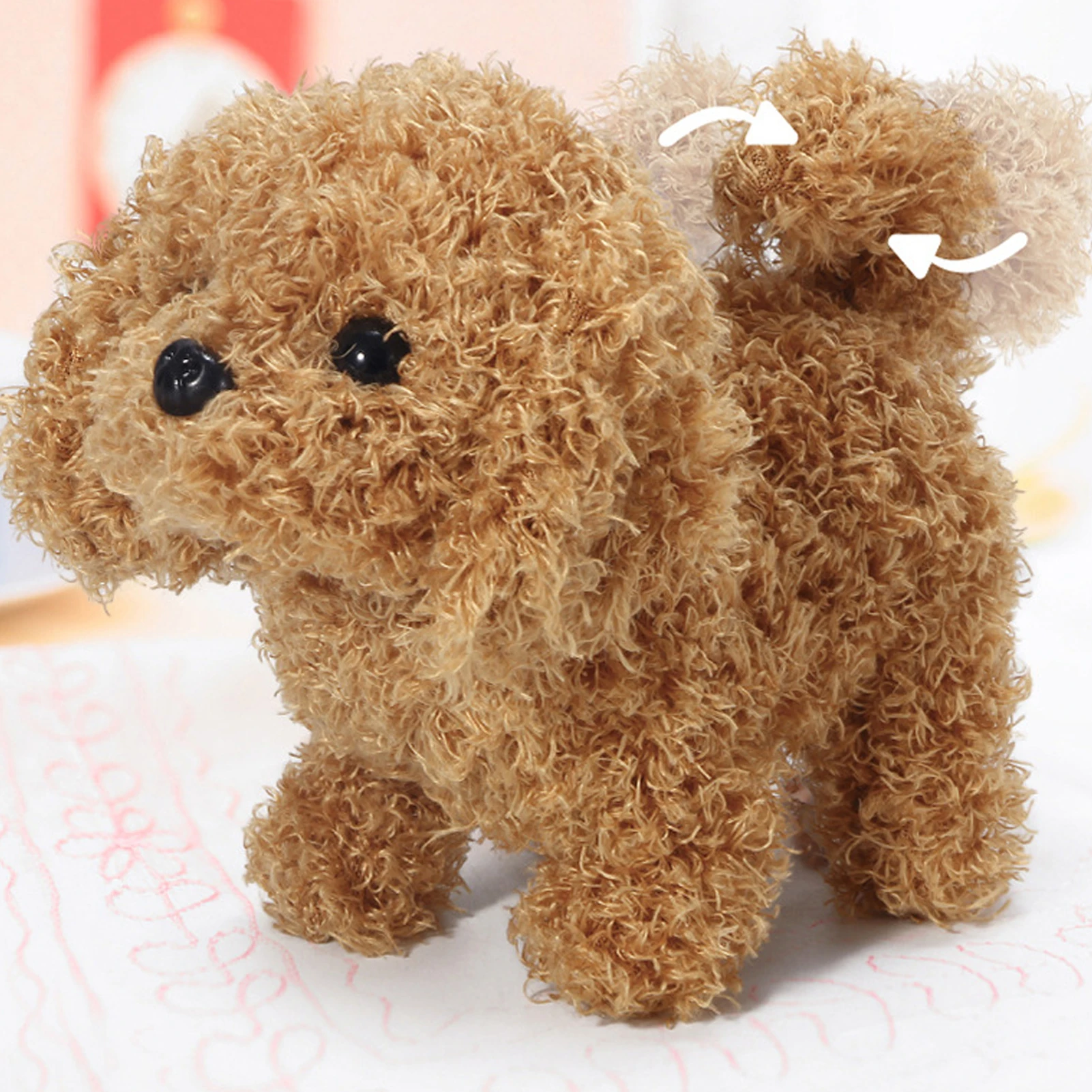 Electric Plush Puppy Can Wag Its Tail and Walk Cute Electric Plush Pet Children's Educational Interactive Toy Christmas Gift