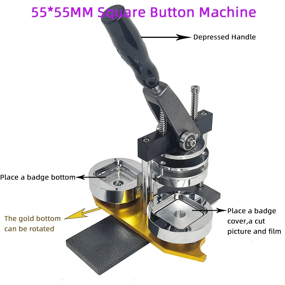 Square 2*2 inch Badge Making Machine Magnet Making Machine+Cutter +150 pcs Fridge Magnet Material