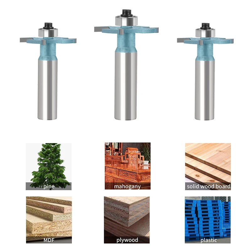 Wood Router 1/2′′ 12mm Shank Straight End Mill Trimmer Cleaning Flush Trim Corner Round Cove Box Bits Tool Milling Cutter New