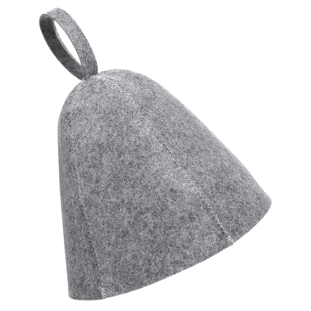 

Thick Felt Sauna Hat Grey Color Lightweight Portable Comfortable Spa Bathing Accessories for Women Sauna Cap Shower