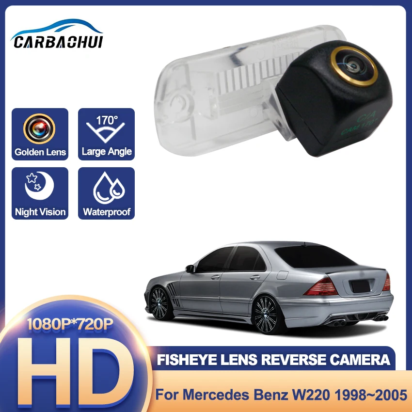 Backup Rear View Camera For Mercedes Benz W220 1998 1999 2000 2001 2002 2003 2004 2005 Night Vision license Plate Camera