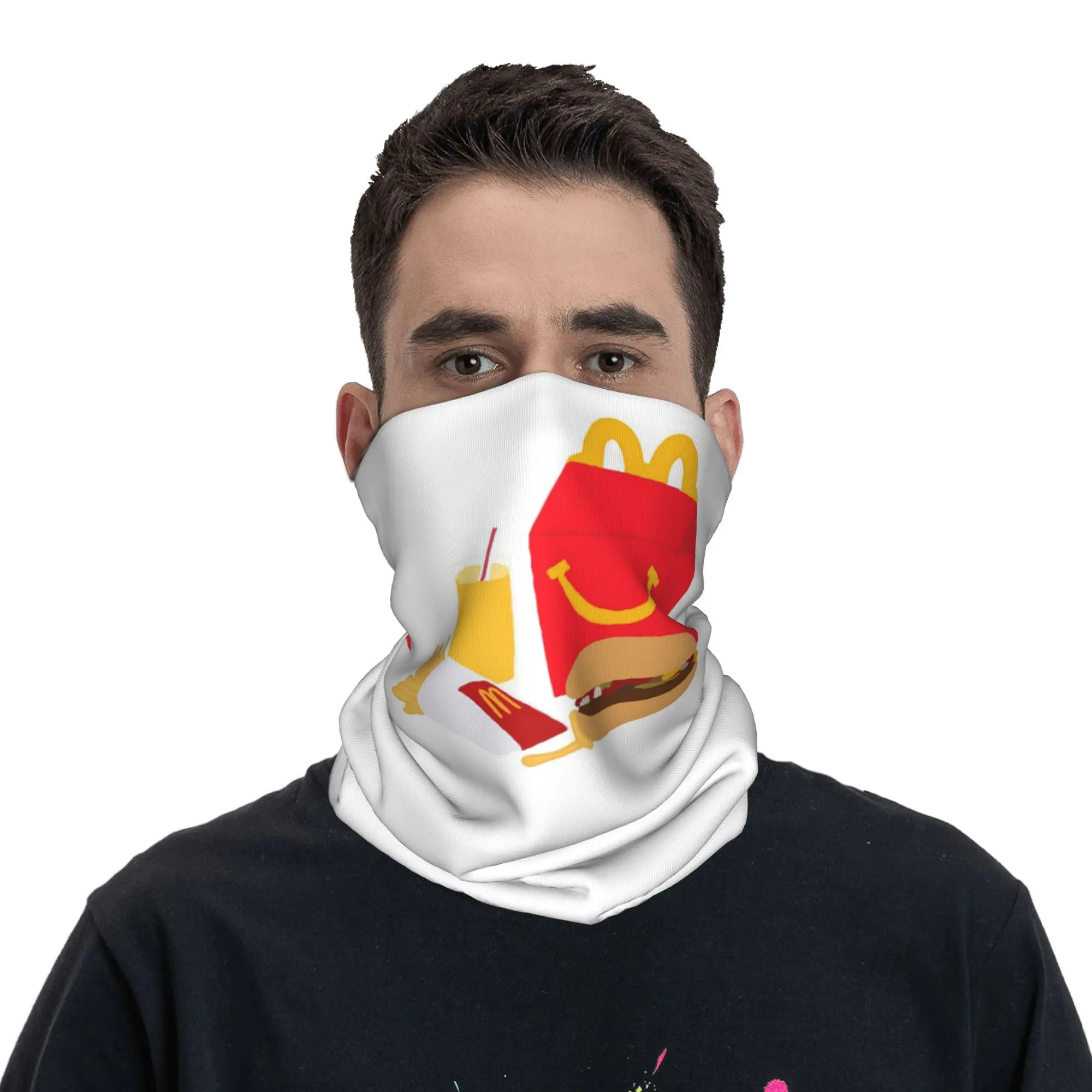 McDonald’s happy meal Bandana Neck Gaiter Printed Face Scarf Multi-use Face Mask Riding For Men Women Adult Breathable