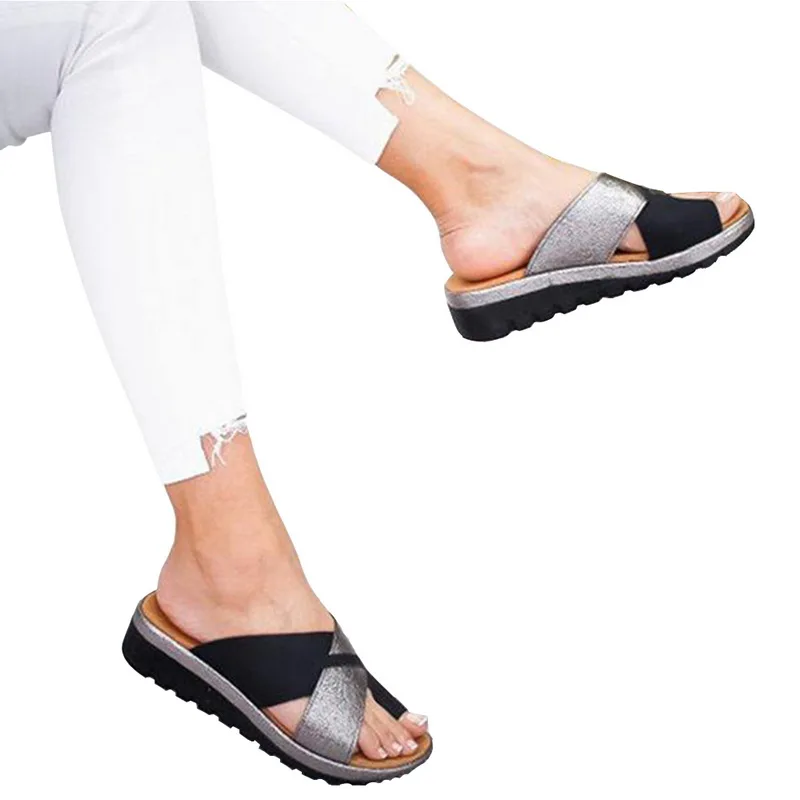 2022 Women Shoes Slippers Orthopedic Bunion Corrector Comfy Platform Ladies Casual Big Toe Correction Sandal Sandalias De Mujer