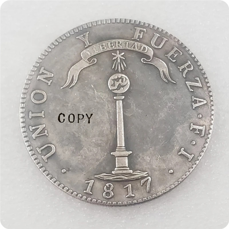 1817 Chile 1 Peso (Santiago) Copy Coin