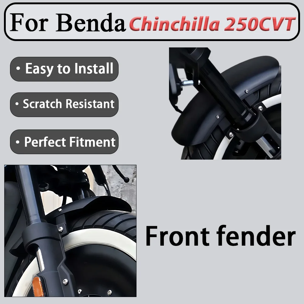 For Benda Chinchilla 250CVT Front Fender Modification Automatic Transmission Reserved Gap Design No Interference