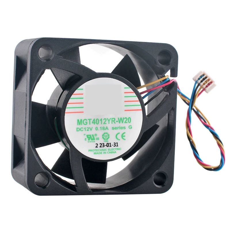 MGT4012YR‑W20 40mm 40x40x20mm DC12V 0.18A 4‑Pin PWM Cooling Fan 9500RPM High Speed Cooler for Monitor Motherboard Chassis CPU