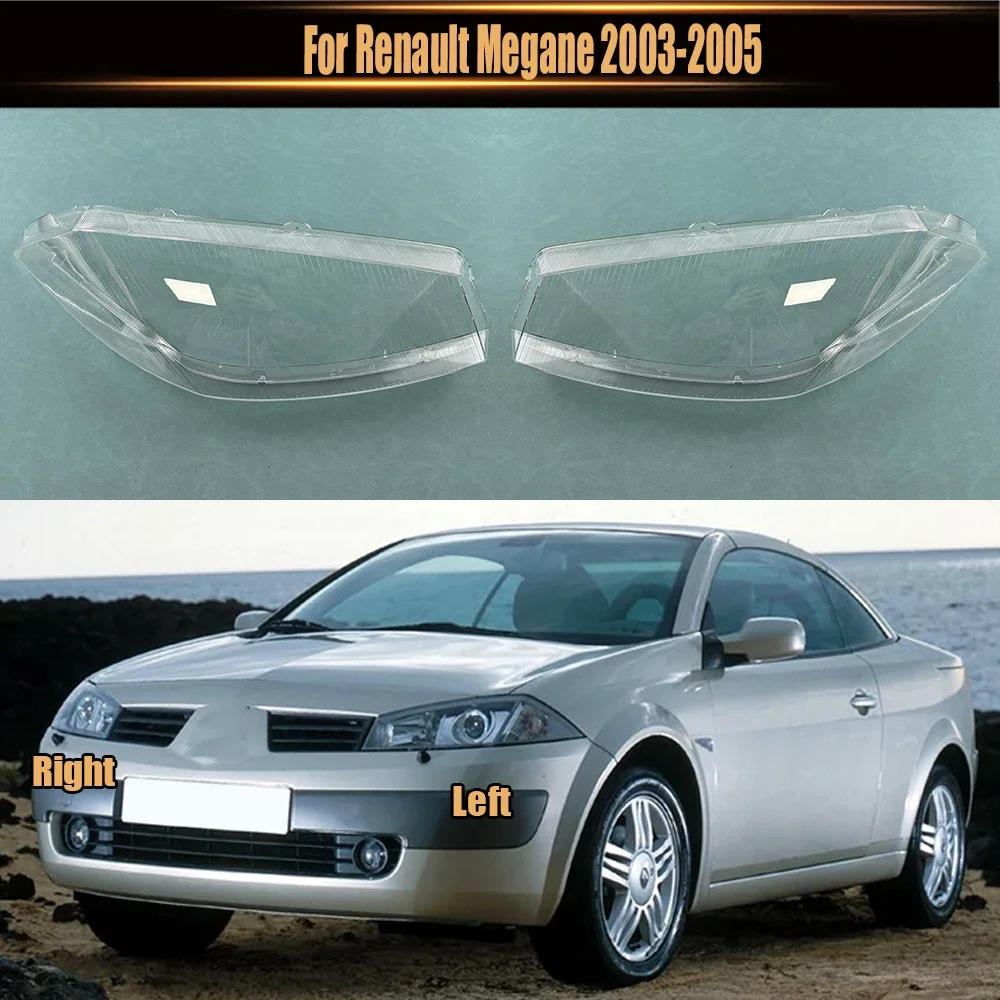 For Renault Megane 2003 2004 2005 Kap Lampu Transparan Penutup Lampu Depan Penutup Lampu Depan Kerangka Lensa Plexiglass