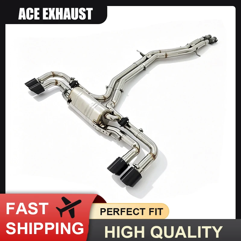 Tuning Exhaust System For Audi RSQ8 4.0T SUS304  Catback With Muffler And Valve