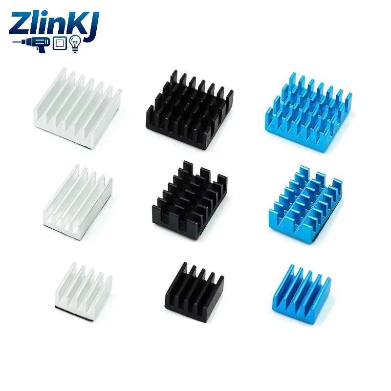 Raspberry Pi 4B Heat Sink 3PCS Durable Aluminum Radiator Fast Cooling for Raspberry Pi 4B Media Center Setup