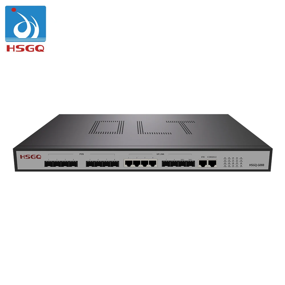 HSGQ-G008 gpon olt 8 pon port FTTH CATV Solution gepon olt 3 layer compatible with HUAWEI ZTE ONU