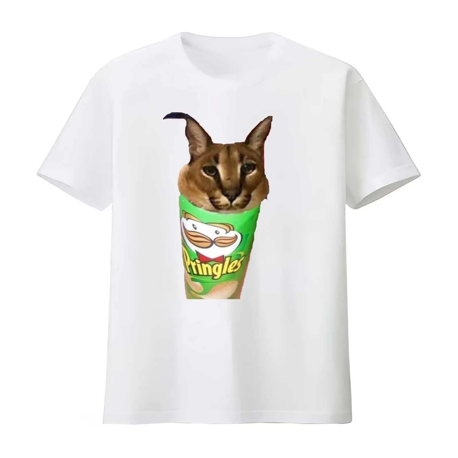 floppa meme funny T-Shirt Summer Casual Cotton Tee Oversized Streetwear Tops Vintage Graphic Print Loose Fit Short Sleeve