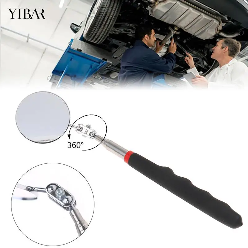 

1Pc Extendable about 24-73cm Car Telescopic Detection Lens Inspection Round Mirror 360° Repair Tool