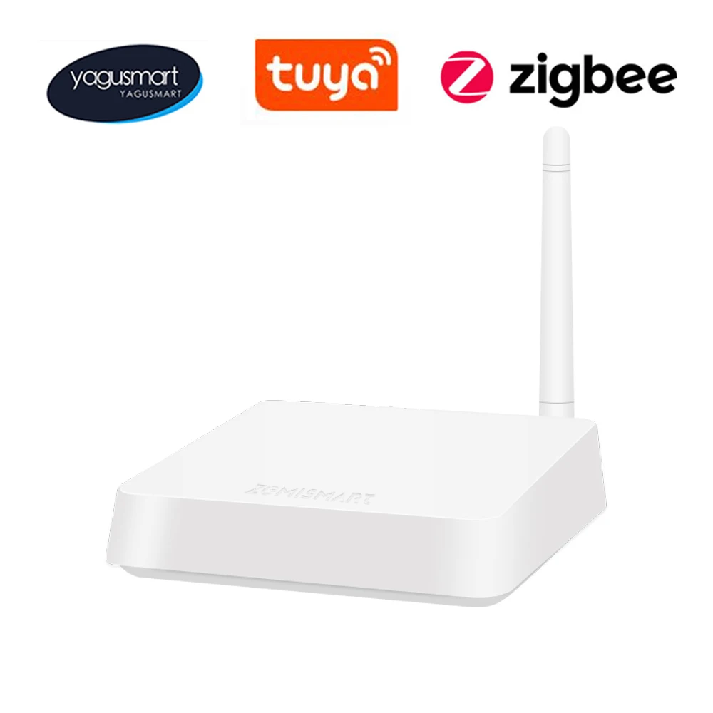 Yagusmart Tuya Zigbee Wired Gateway Smart Home Hub with External Antenna Tuya APP Linkage Zigbee Devices Remote Control