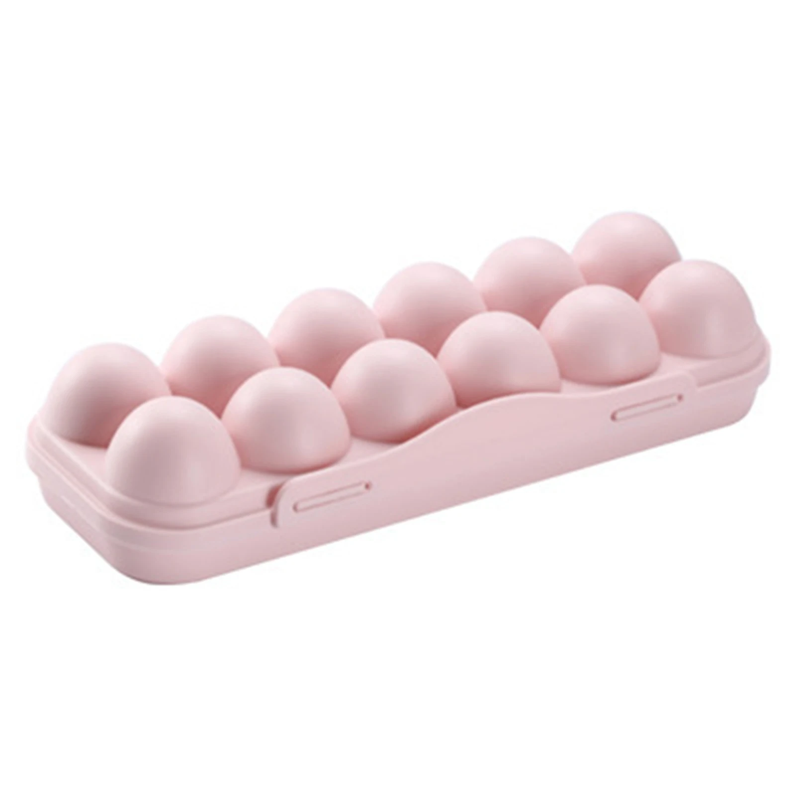 12/18 Grids Egg Holder Tray Snap Type Stackable Kitchen Anti-breaking Egg Storage Container With Lid For Refriger