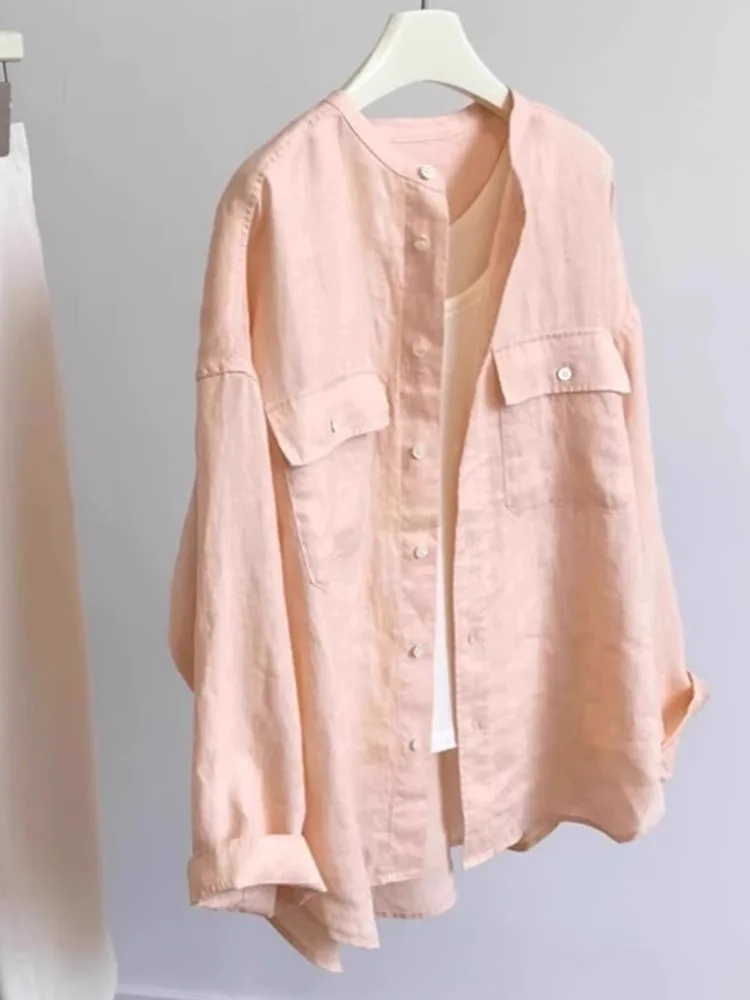 

Korean Sle Faionable Lazy Sle Sun Protection irt Summer Trendy All-Match Slimming Chiffon Comfortable Long Sve Wom...