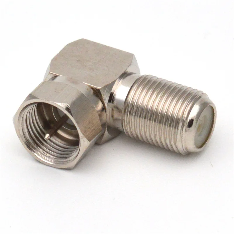 90 Degree F Male To F Female Right Angle Connector Adapter Coax Connector for CCTV Camera