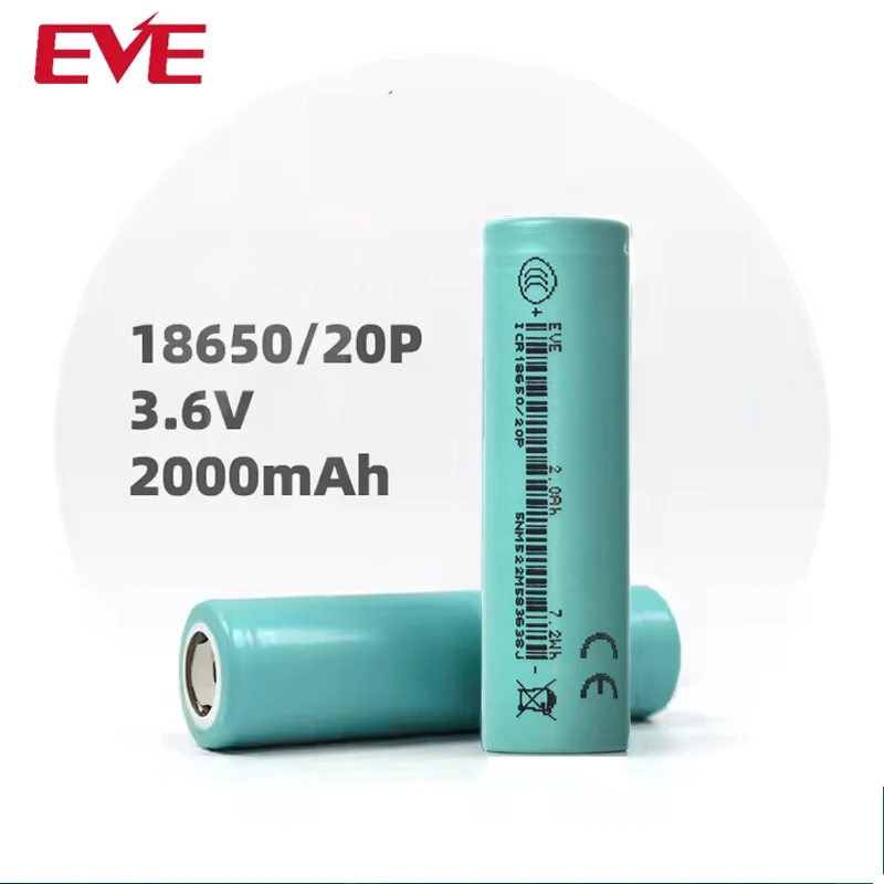 2-60 stücke Original EVE 20P ICR18650 Lithium-Batterie 18650 2000 mAh 30A 3,6 V Wiederaufladbare 15C Zelle für Elektrische Werkzeug Akku