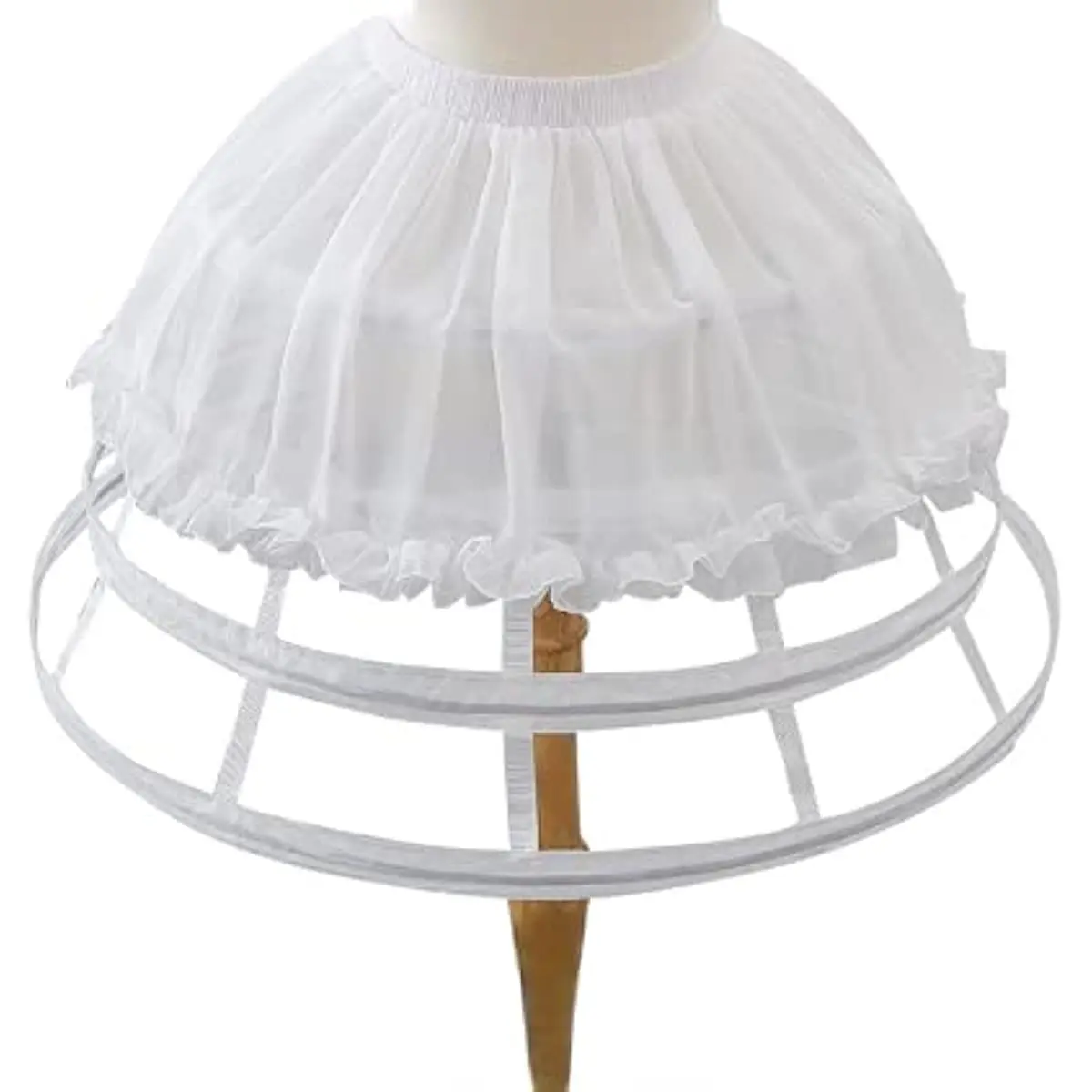 Linghe Lolita 3 Hoop Hollow Out Cage Petticoat Skirt Steel Boned Wedding Bride Vintage Underskirt e Bustle Crinoline