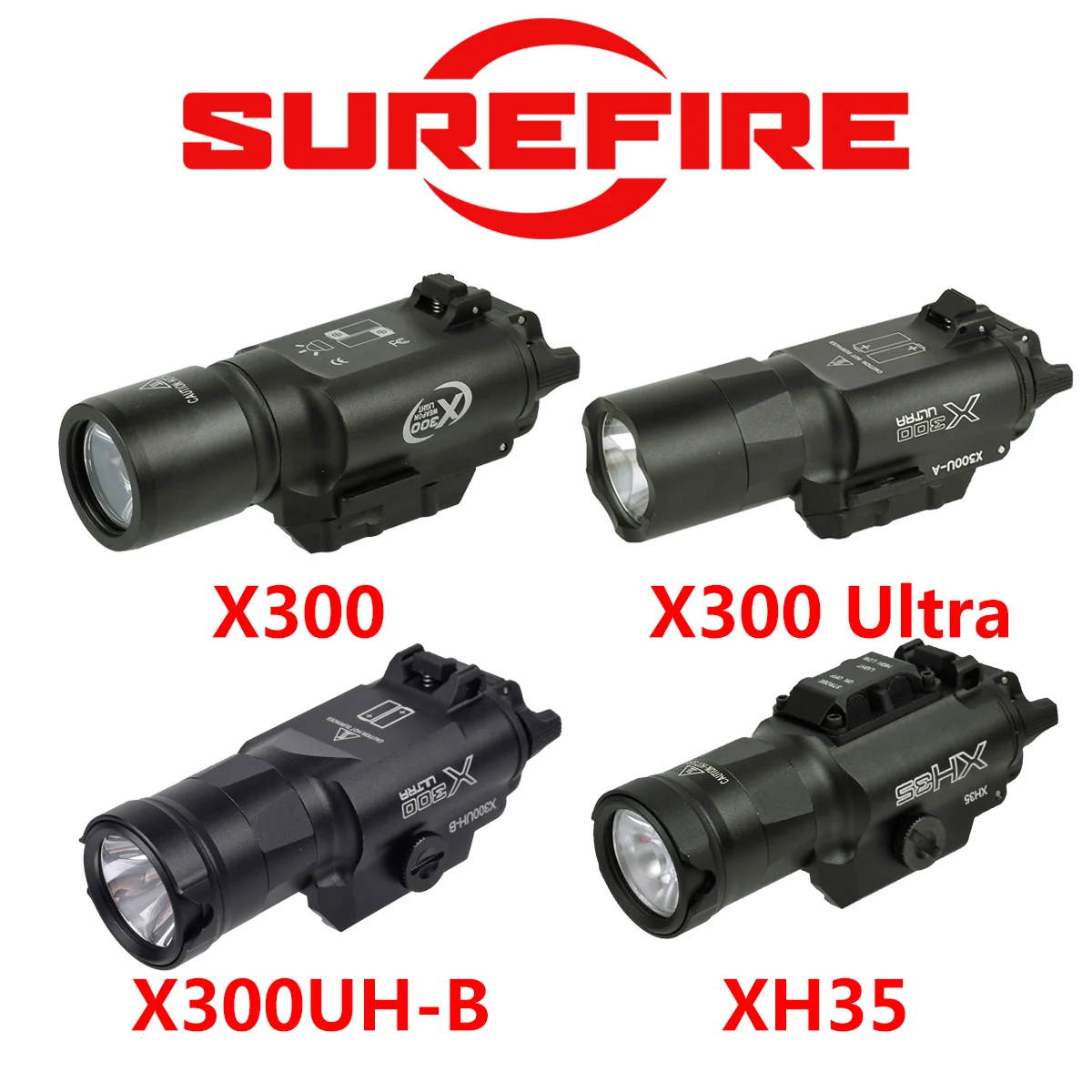 

SureFire Tactical X300U X300 Ultra XH35 X300V Metal Pistol Scout Light Airsoft Weapon Gun Light Strobe Flashlight Lanterna Torch