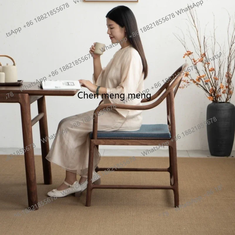 

X 32 New Chinese black walnut solid wood small circle, surrounding chair, official hat, tea chair owner, leisure chair