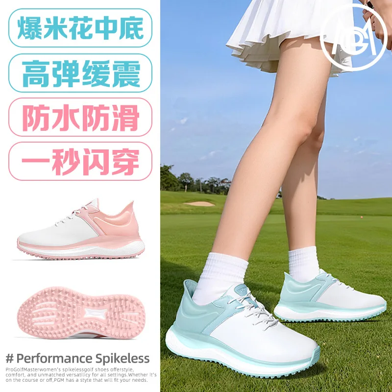 PGM Women Golf Shoes Shock Absorption Anti Slip Waterproof Sports Shoes