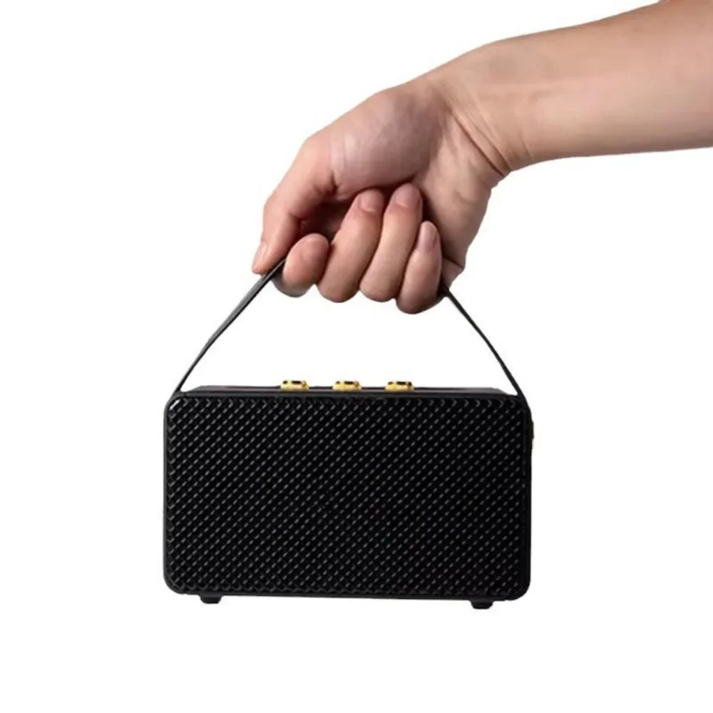 1 قطعة يده ريترو سمّاعات بلوتوث المحمولة في الهواء الطلق اللاسلكية مضخم صوت ستيريو مركز الموسيقى مع باس الحجاب الحاجز دعم USB/AUX #5