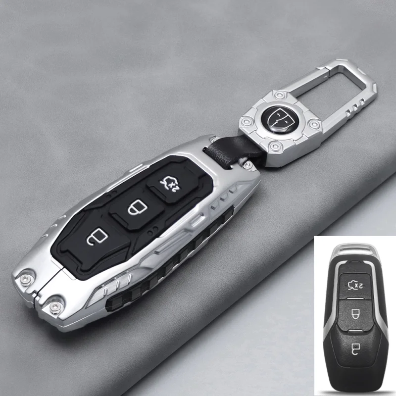 Car Remote Key Case Cover Holder For Ford Focus 3 4 ST Mondeo 5 MK5 Mustang F-150 Explorer Edge Fiesta Kuga MK3 4