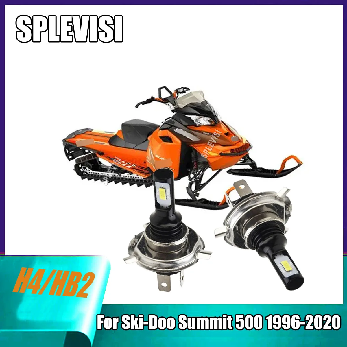

LED H4 Whtie Headlights -upgraded and has been greatly improved For Ski-Doo Summit 500 1996 1997 1998 1999 2000 2011 2002-2020