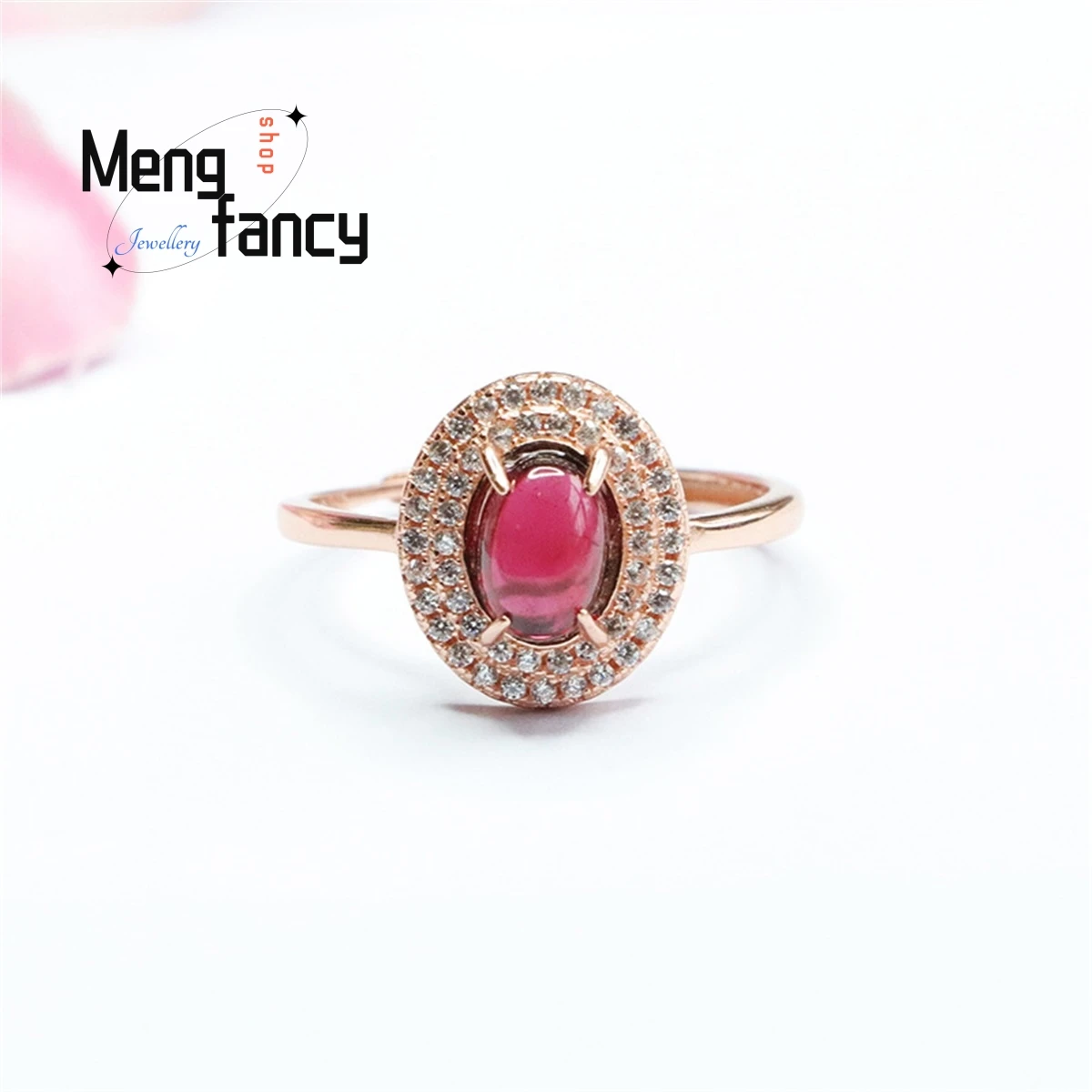 

Natural S925 Silver Inlaid Orange Garnet Ring Fashion Versatile Exquisite Simple Generous Personalized Women Luxury Fine Jewelry