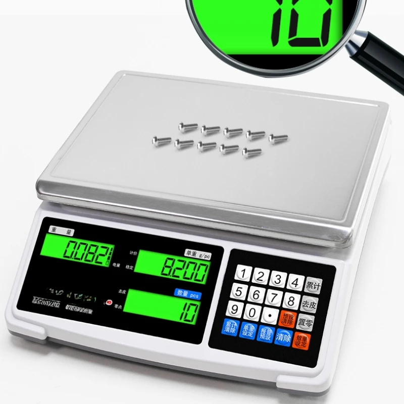 

Electronic commercial 0.1 precision platform counting scale 6kg 15kg 30kg weighing industrial electronic