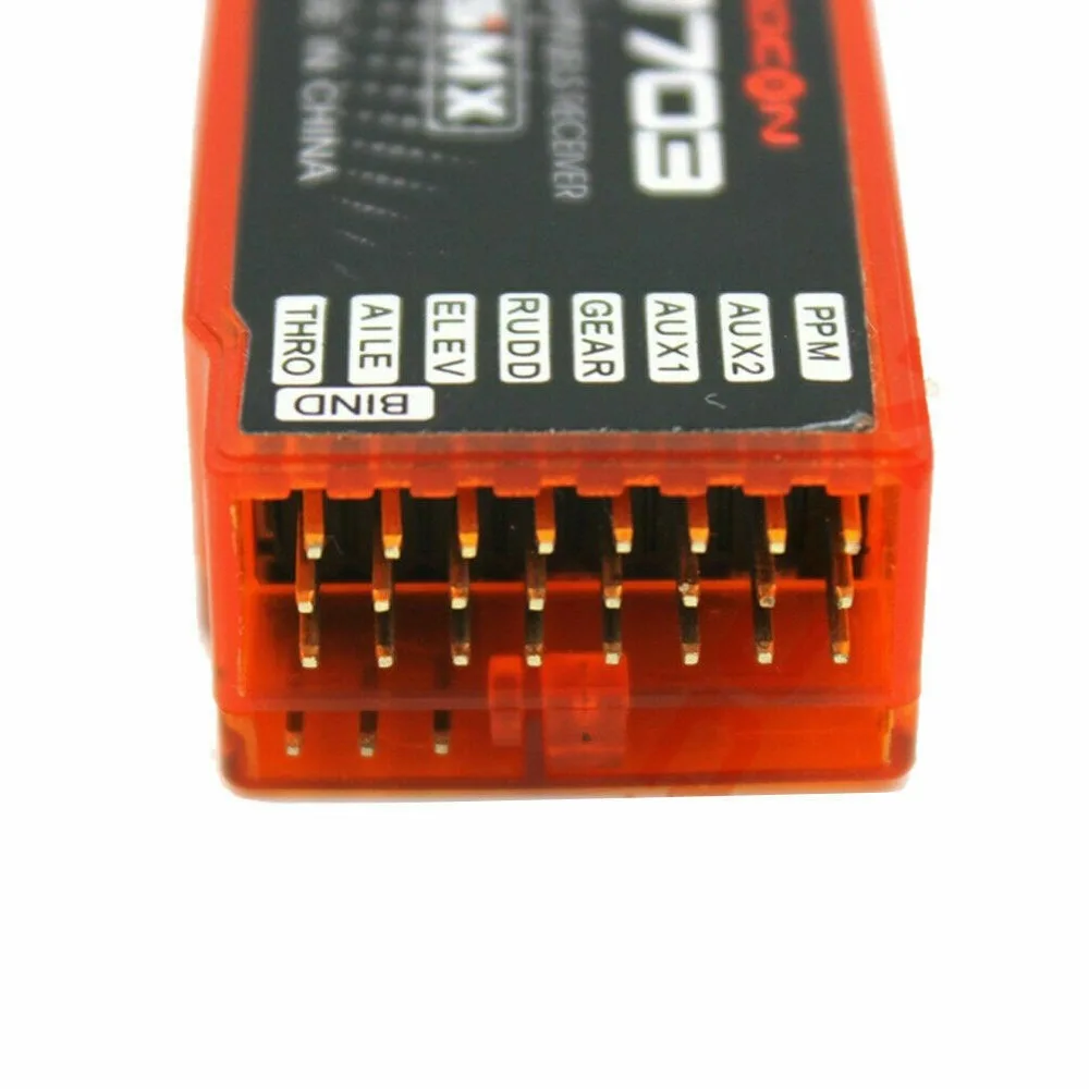 Remote Control 7 Channel CM703 Receiver Plastic Orange PPM Output Receiver 2.4Ghz 2.4G Receiver DSM2 DSMX Transmitter