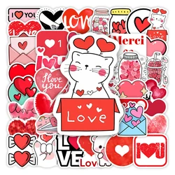 Valentine Day Red Love Heart Stickers DIY Toy Gift Decorative Decal for Scrapbook Journal Diary Laptop Luggage Cups Waterproof