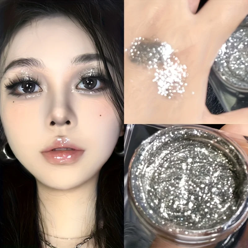 Sombra Glitter Jelly – Gel líquido brilhante de sombra única para destaque dos olhos, aplicação precisa e brilho de longa duração