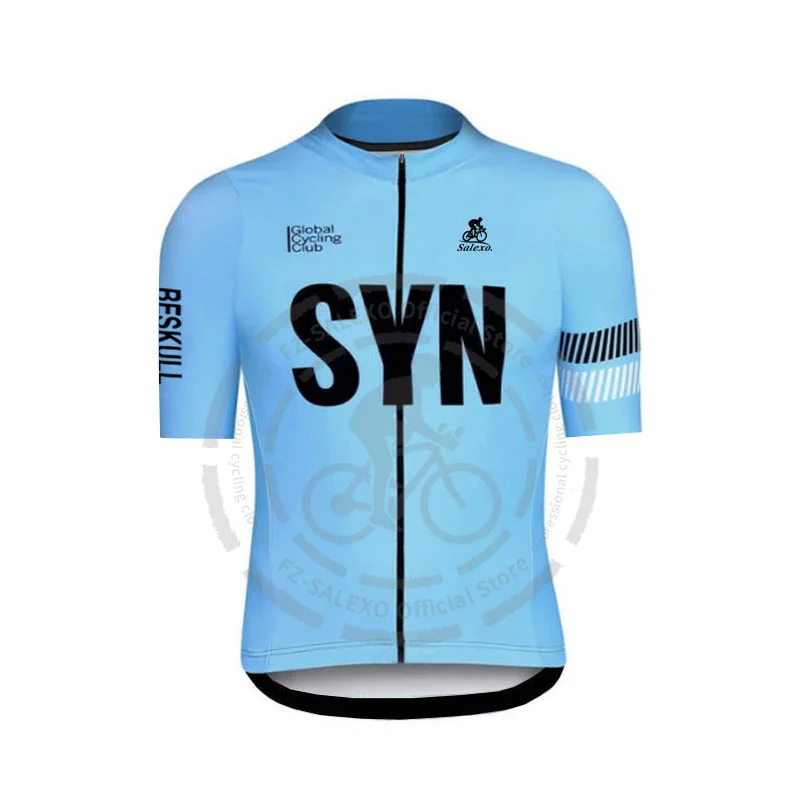 SYN Cycling Jersey Men Summer Ropa Ciclismo Short Sleeve Cycling Tops Mountain Bike Clothing Racing MTB Bicycle Shirt Uniform