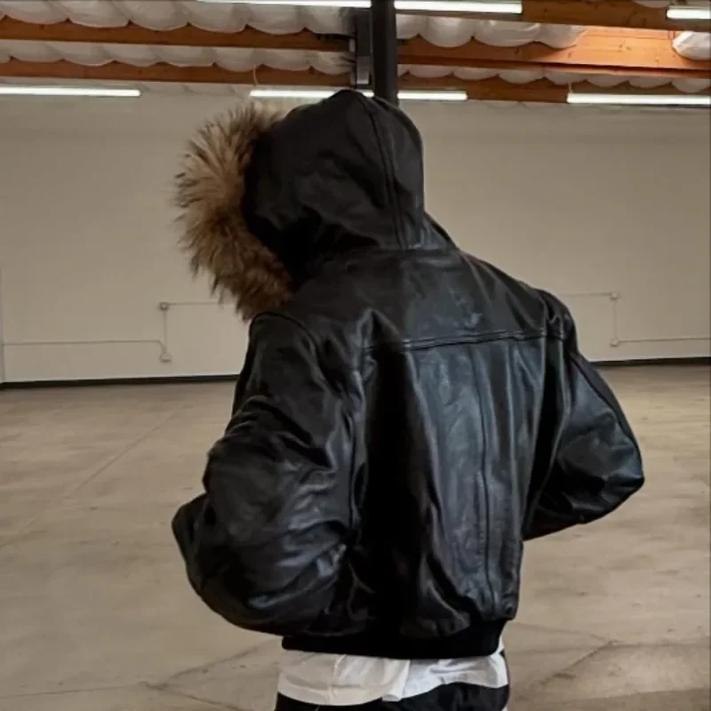 سترة أوروبية وأمريكية جديدة لعام 2025 للرجال Y2k موضة الشارع موضة فضفاضة غير رسمية متعددة الاستخدامات معطف سترة كبير الحجم للنساء #5