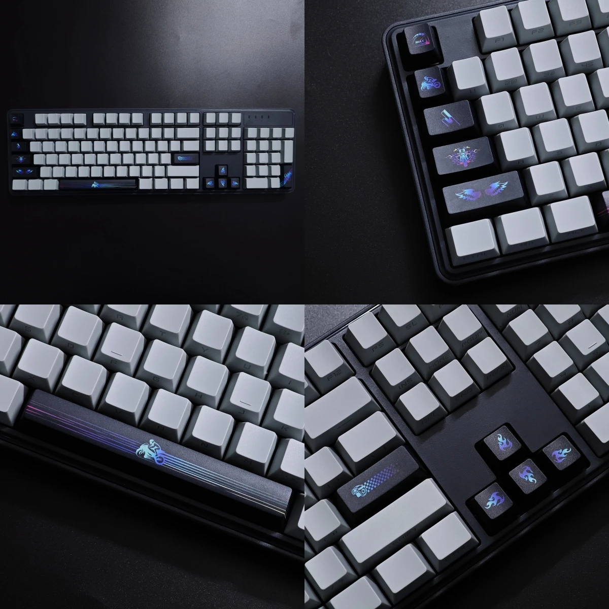 12 Keys PBT Keycap Set OEM Profile Dye-Sublimated Legends for Mx Cherry Switch Mechanical Keyboard Kit