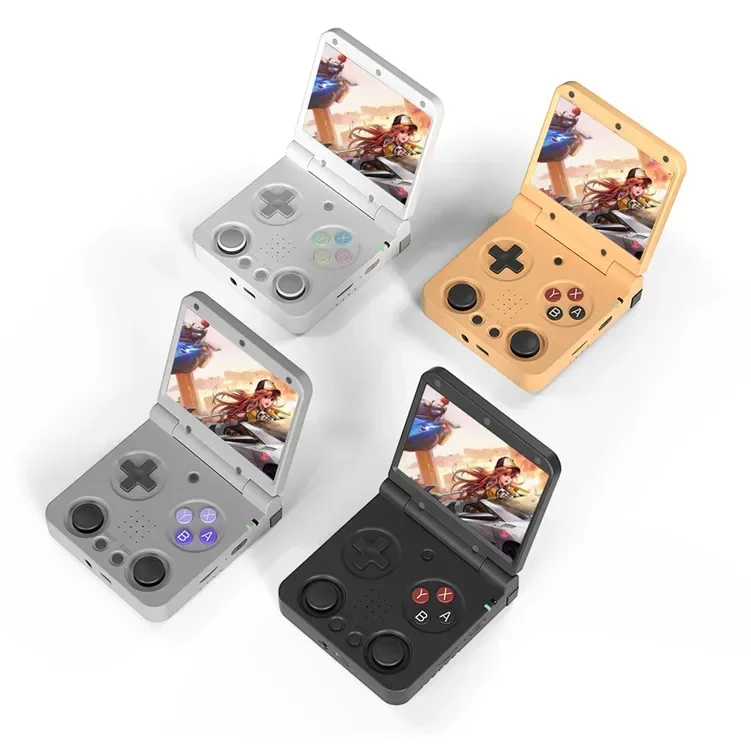 MIYOO FLIP V2 180° MINI Flip Game Console Joysticks Game Controllers 3.5 Icnh IPS HD Definition Screen 64GB 128GB Games