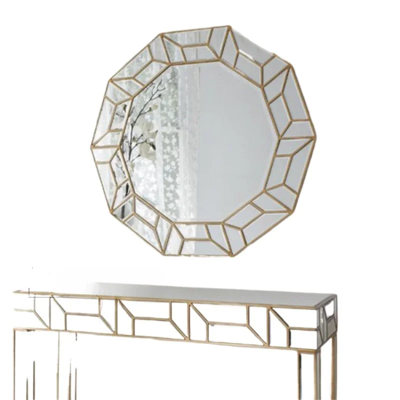 

Popular Boutique American Home Decorative Mirror Hallway Mirror Simple Atmosphere Dining-Side Mirror Bathroom