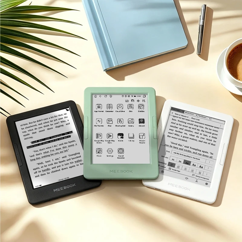 Meebok E6 E-reader 6-inch 300 PPI Carta 1300 Eye Protection E-paper Reader's Gift