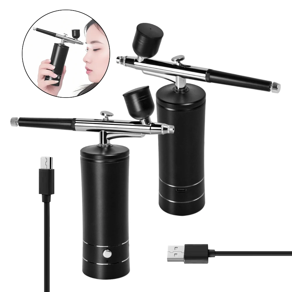 

Airbrush Kit With Compressor Portable Cordless Air Brush Set Handheld Airbrush Gun Set For Nail Art Makeup Painting Cake Decor
