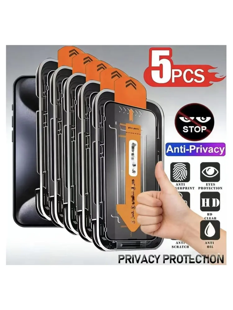 1-5 SZT. Folia ochronna na ekran z ochroną prywatności i odblokowaniem odciskiem palca do Samsung S26 S26Ultra S25 S24 Ultra S22 S23 + Szkło hartowane — 2