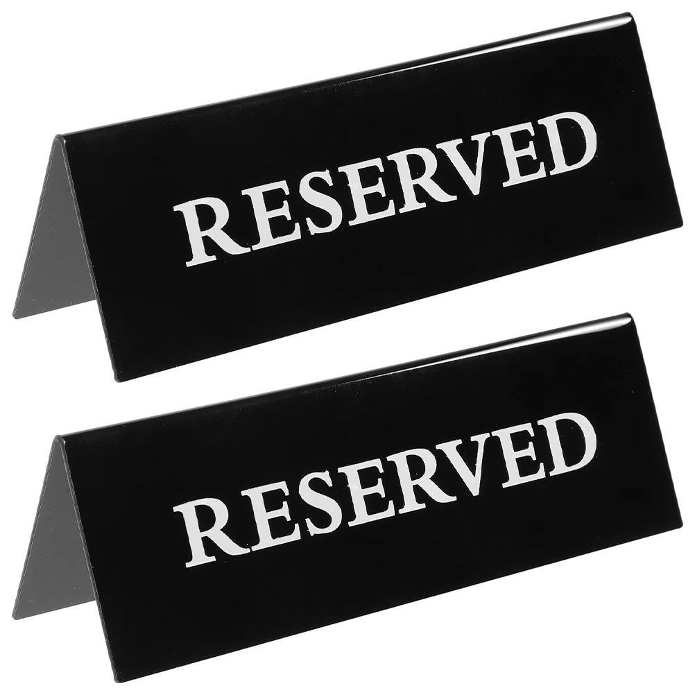 2 Pcs Book An Acrylic Plate Reservation Signs Tables Reserved Wedding Chair Seating Chairs Events Desktop Restaurant