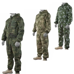 Russian EMR Little Green Men Combat Uniform Suit Green Ruins Camouflage Tactical Smock Summer Breathable Hooded Jacket Trousers