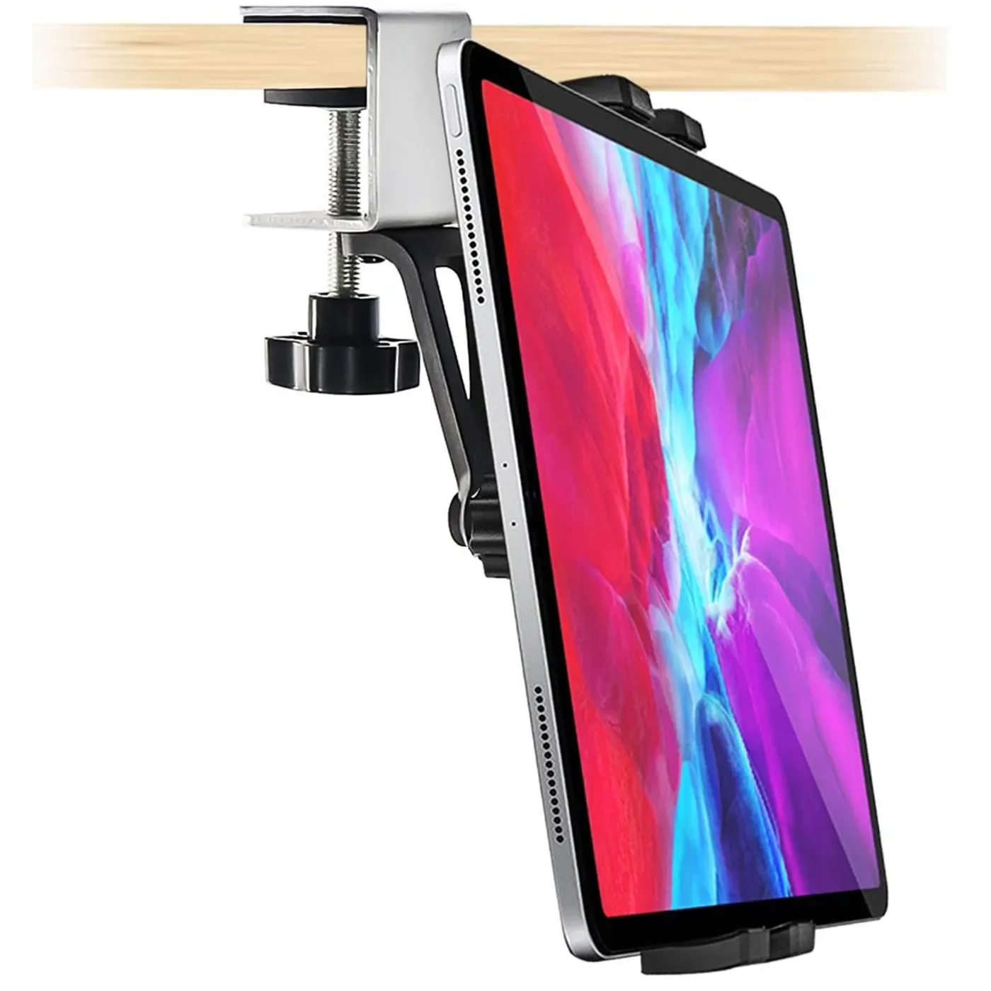 Kitchen Cabinet Tablet Mount Stand for 4-13'' Tablet & Phone Holder Stand Metal Tablets Cellphone Clamp Holder for IPad Air Pro