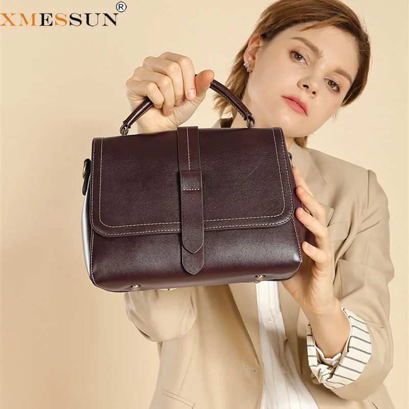 XMESSUN New Trendy Soft Leather Handbags for Women,Europe and America Female Shoulder Crossbody Bag Commuting Bag