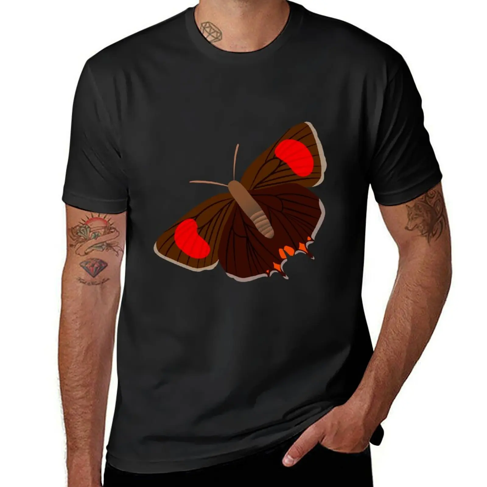 Thecla Betulae: Brown hairstreak Butterfly T-Shirt anime customizeds korean fashion men t shirt