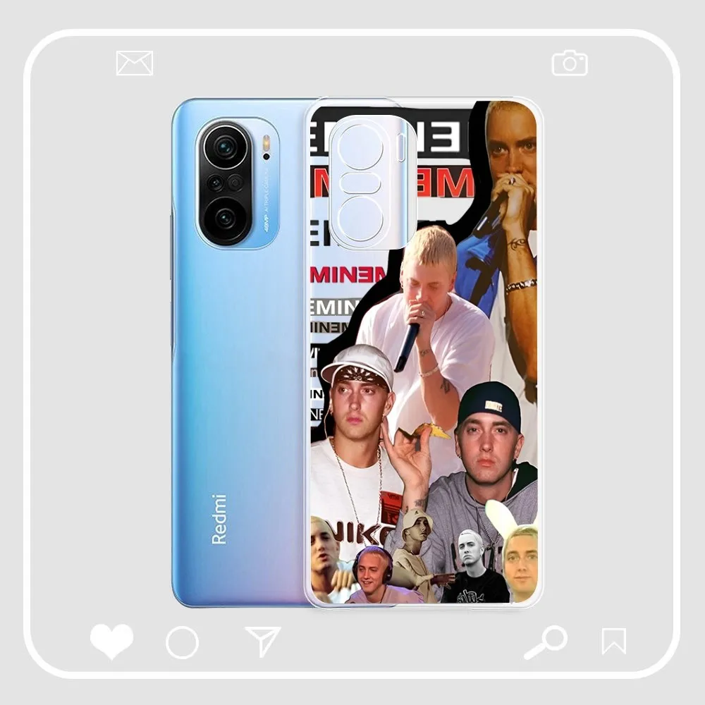 Rapper Eminem Phone Case For Samsung S 20 21 22 23 for Redmi Note7 8 9 10 for Huawei P20 30 40 Clear Case