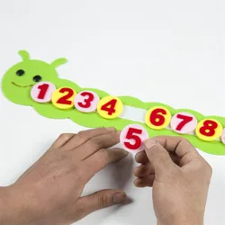Montessori Materials Caterpillar DIY Math Toys Kids Toys Number Educational Learning Toys for Children Preschool Teaching Aids