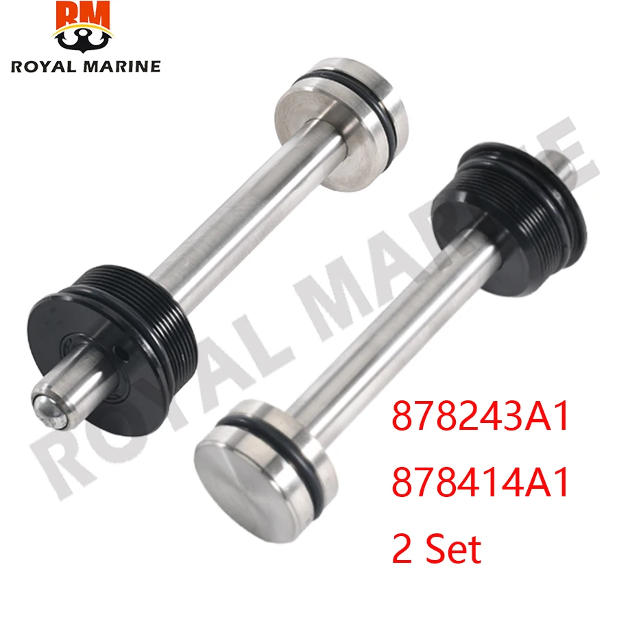 

878243A1 878414A1 Trim Tilt Piston Rod Assy 2 Kit For Mercury Outboard 110HP-250HP 3 CYL 855998A08 99659A21 replaces